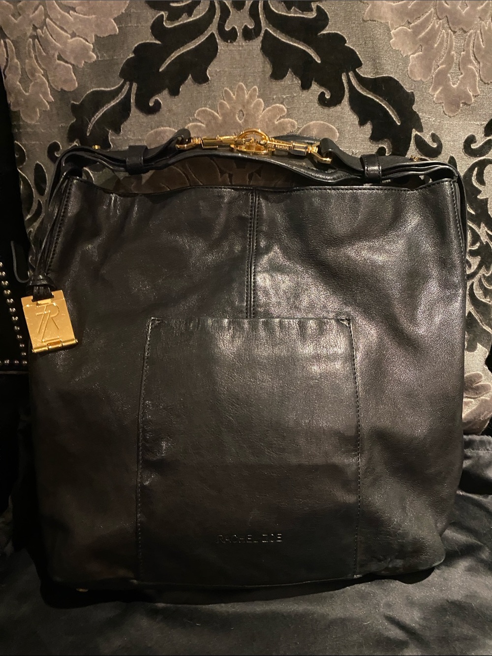 Rachel Zoe LEATHER Hobo bag with unique mirror